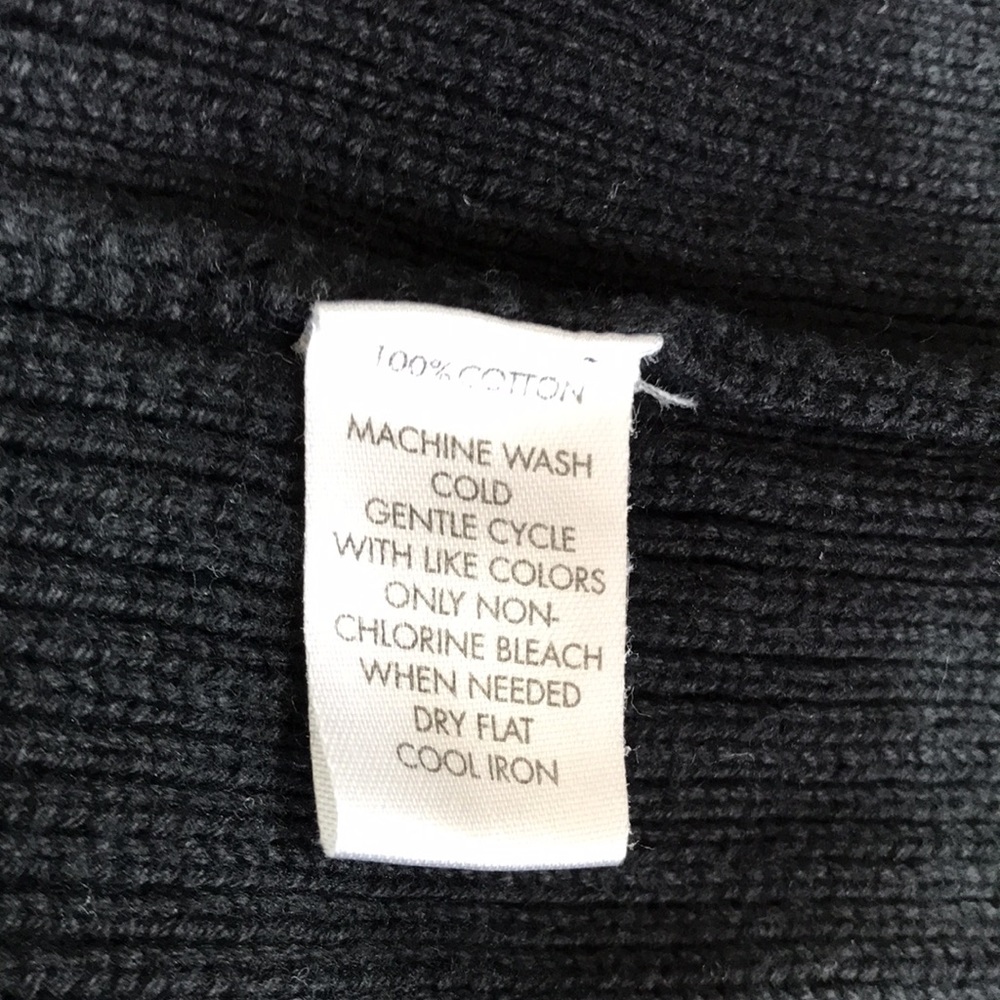 Calvin Klein Men's Black Ribbed Knit Zip Front Sweater L - Picture 4 of 13